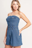 WEEKEND CRUSH DENIM ROMPER