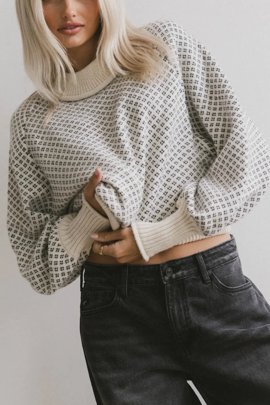 Nathalia Knit Sweater in Ivory FINAL SALE