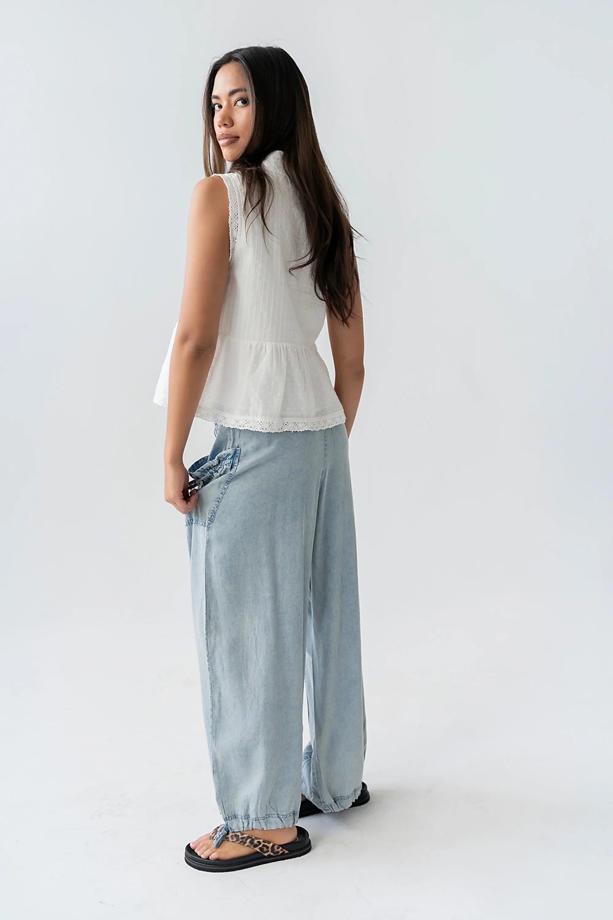 Julian Collared Blouse in Off White