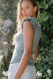 Kaitlyn Embroidered Top in Blue