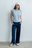 Vinnie Muscle Tee in Blue