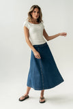 Carson Denim Midi Skirt