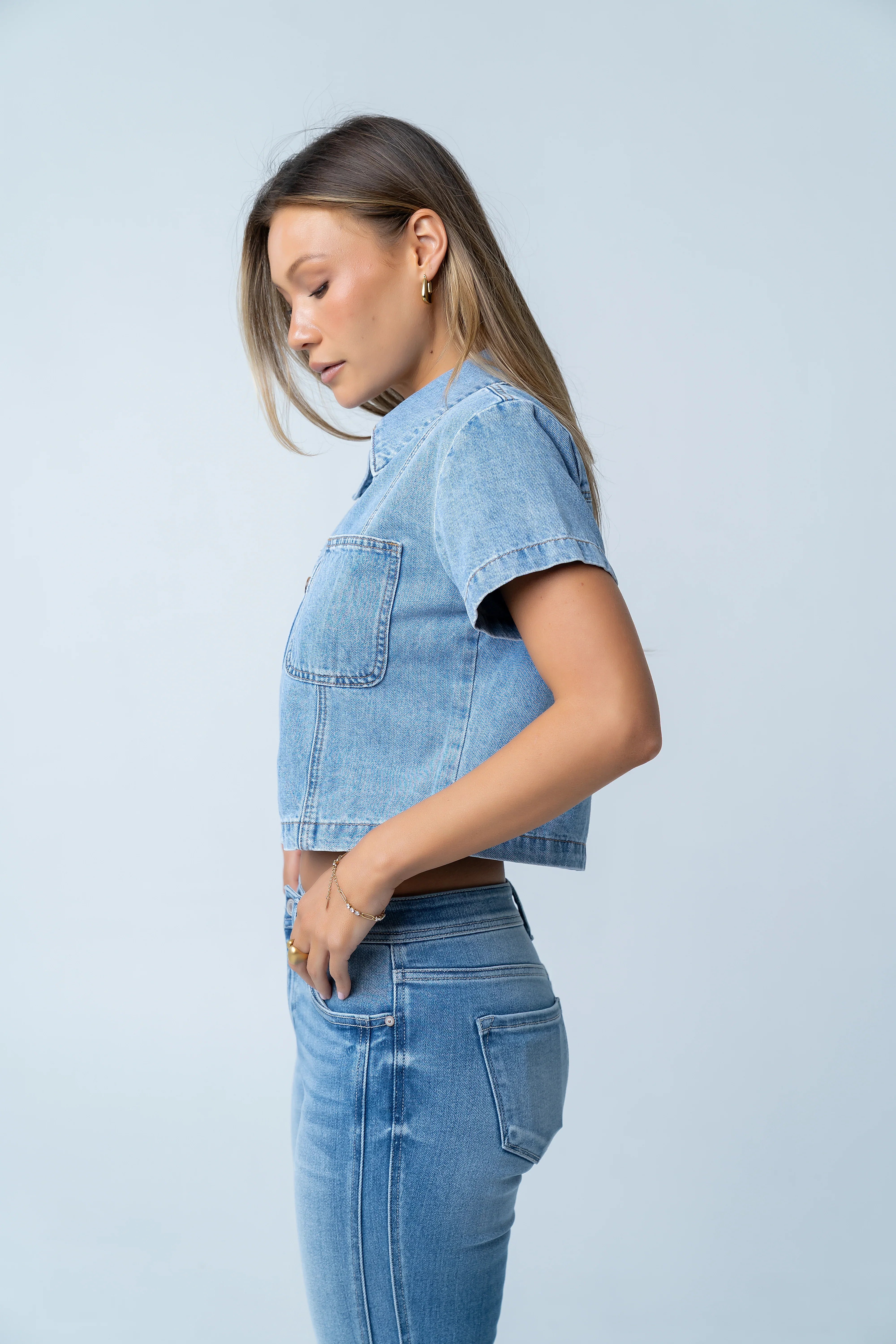 Masha Denim Button Up