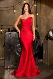 Meryl Gown Stretch Strapless Fitted Mermaid Dress