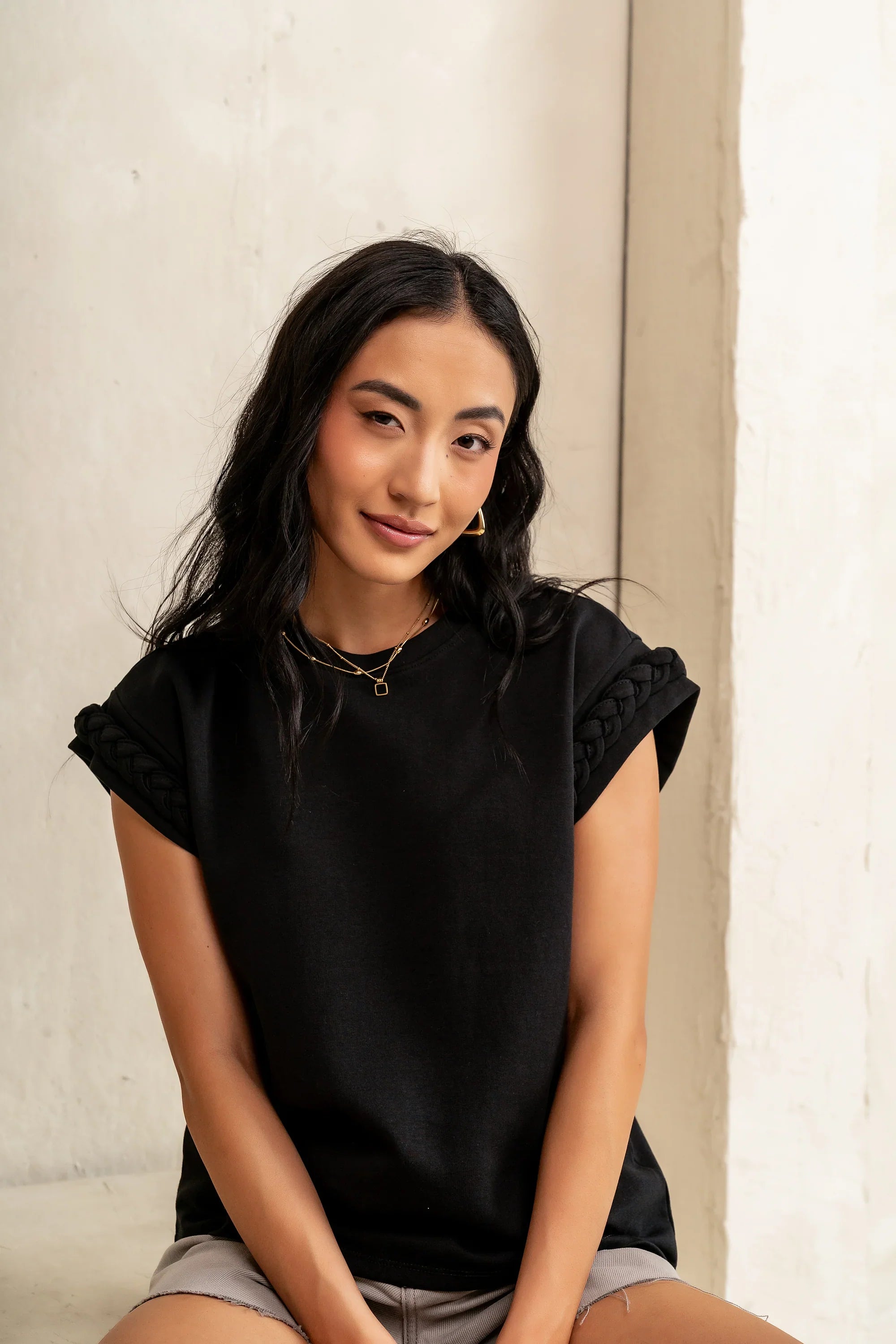 Tessa Knit Top in Black FINAL SALE