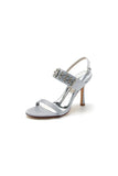 Rhinestone Beaded Ankle Straps Party Shoes