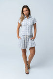 Katherine Plaid Shorts in Blue