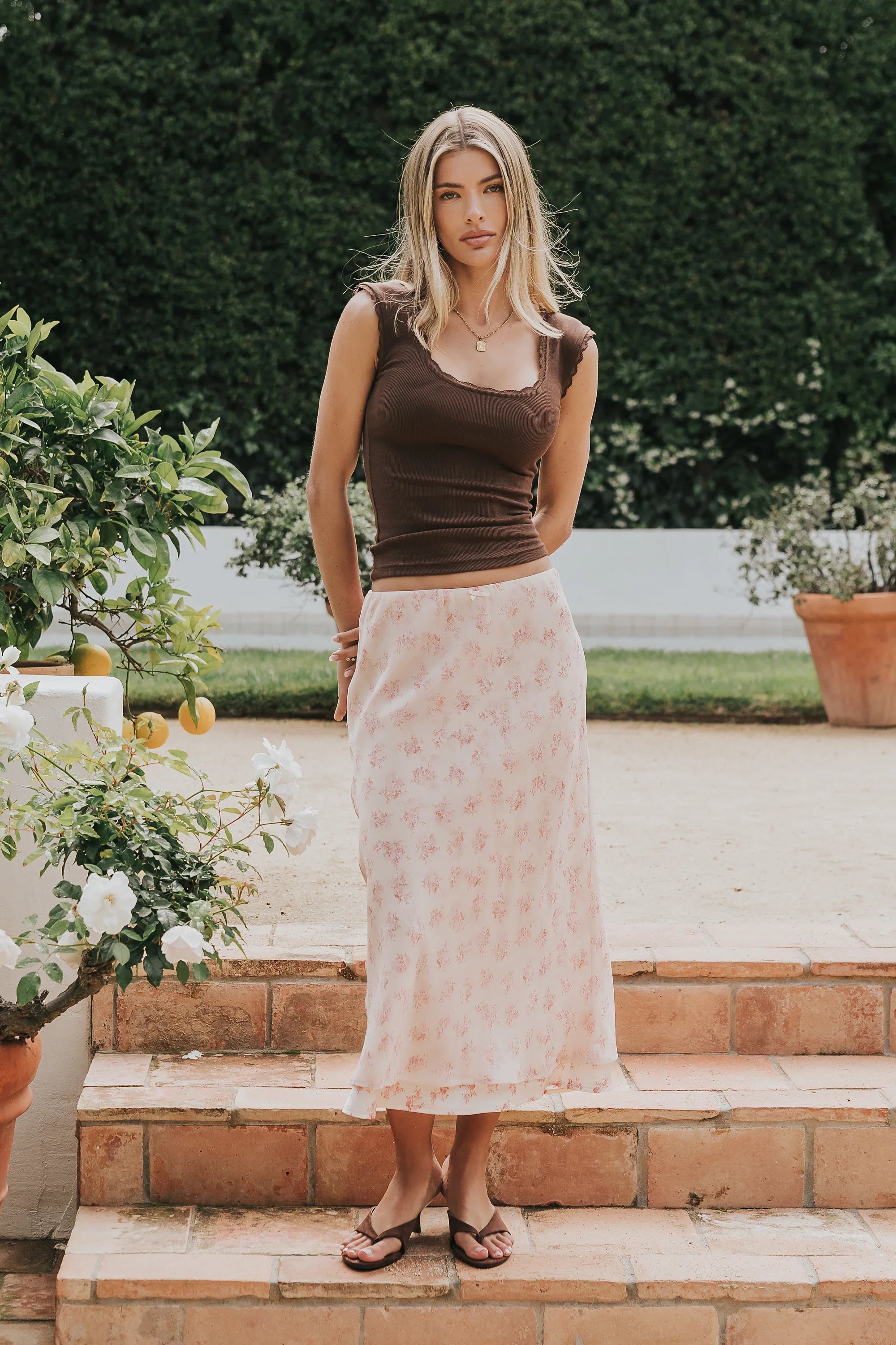 Emma Floral Midi Skirt