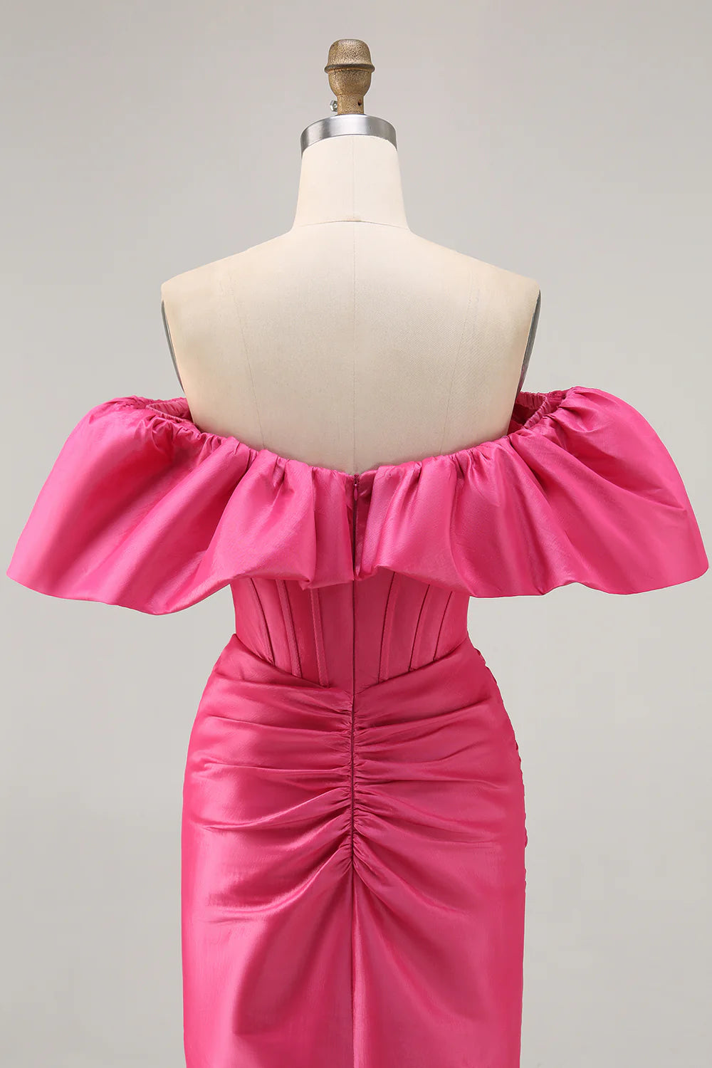 Fuchsia Off The Shoulder Bodycon Short Homecoming Dress