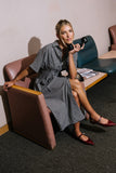Collins Striped Maxi Dress in Grey