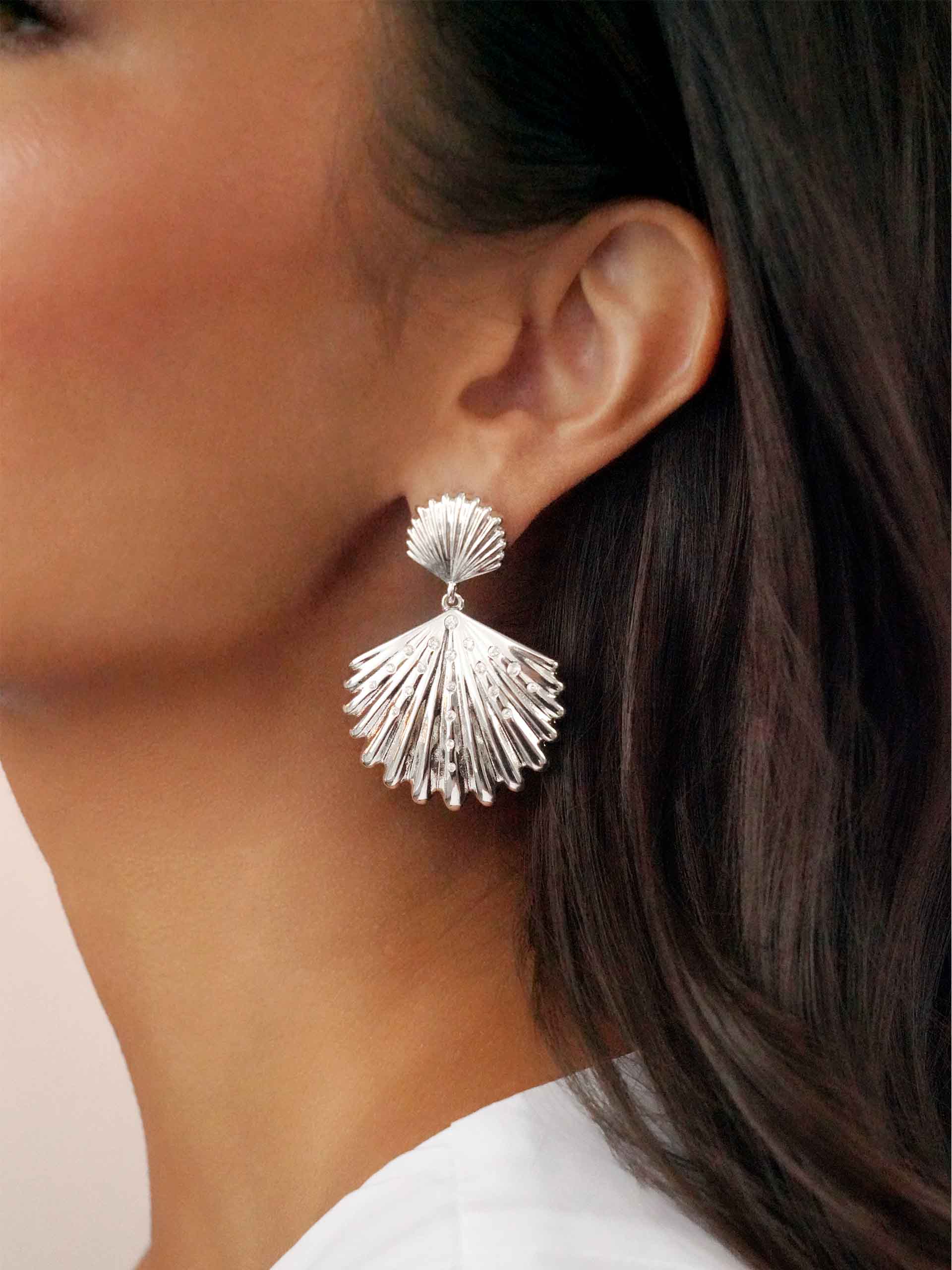 Sun drenched Shell Earrings