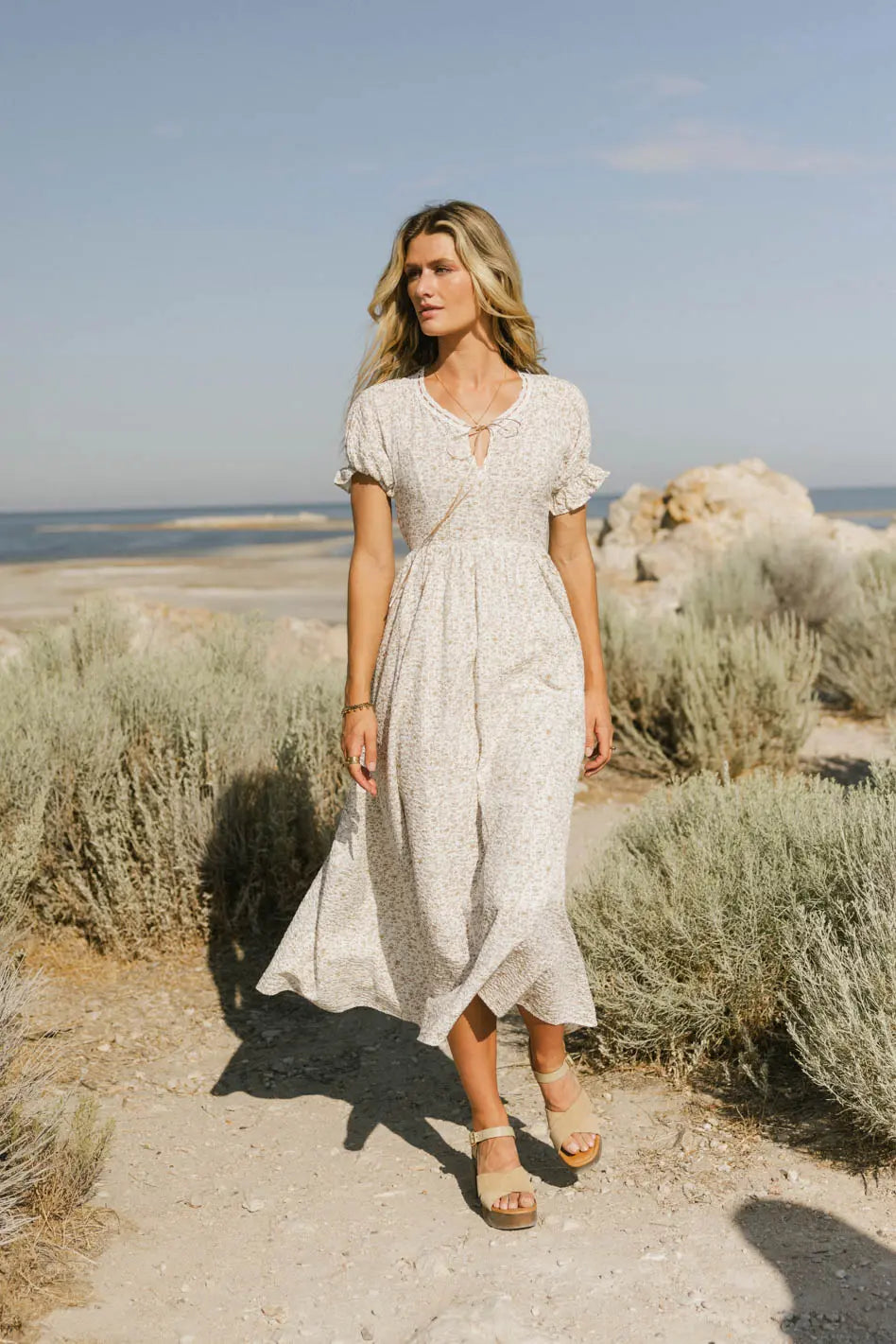 Metzli Ribbon Trim Maxi Dress FINAL SALE
