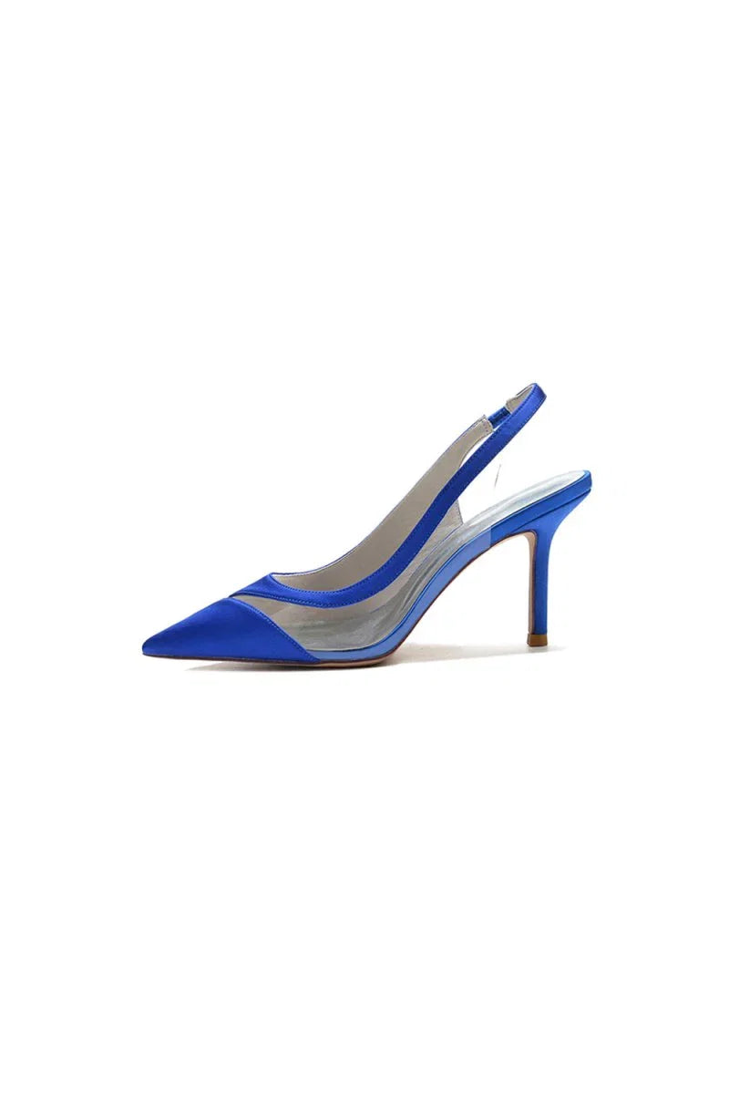 Party Pointed Toe Slingback Strap High Heels