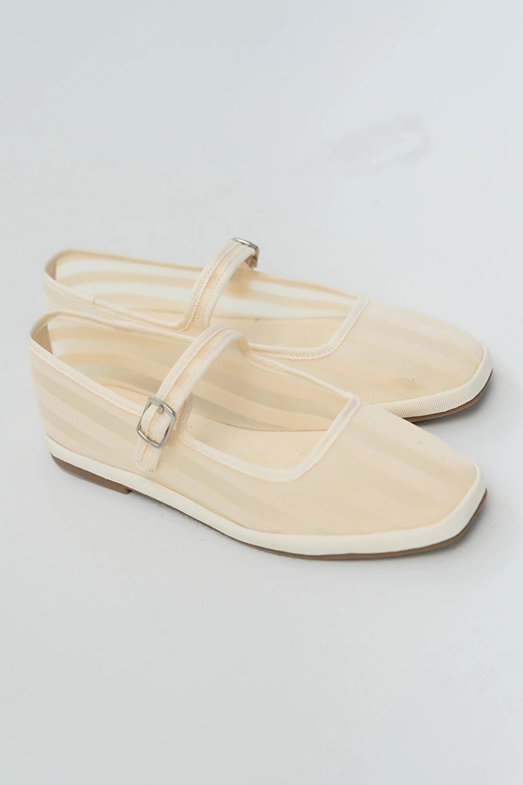 Morocco Mesh Flat in Bone