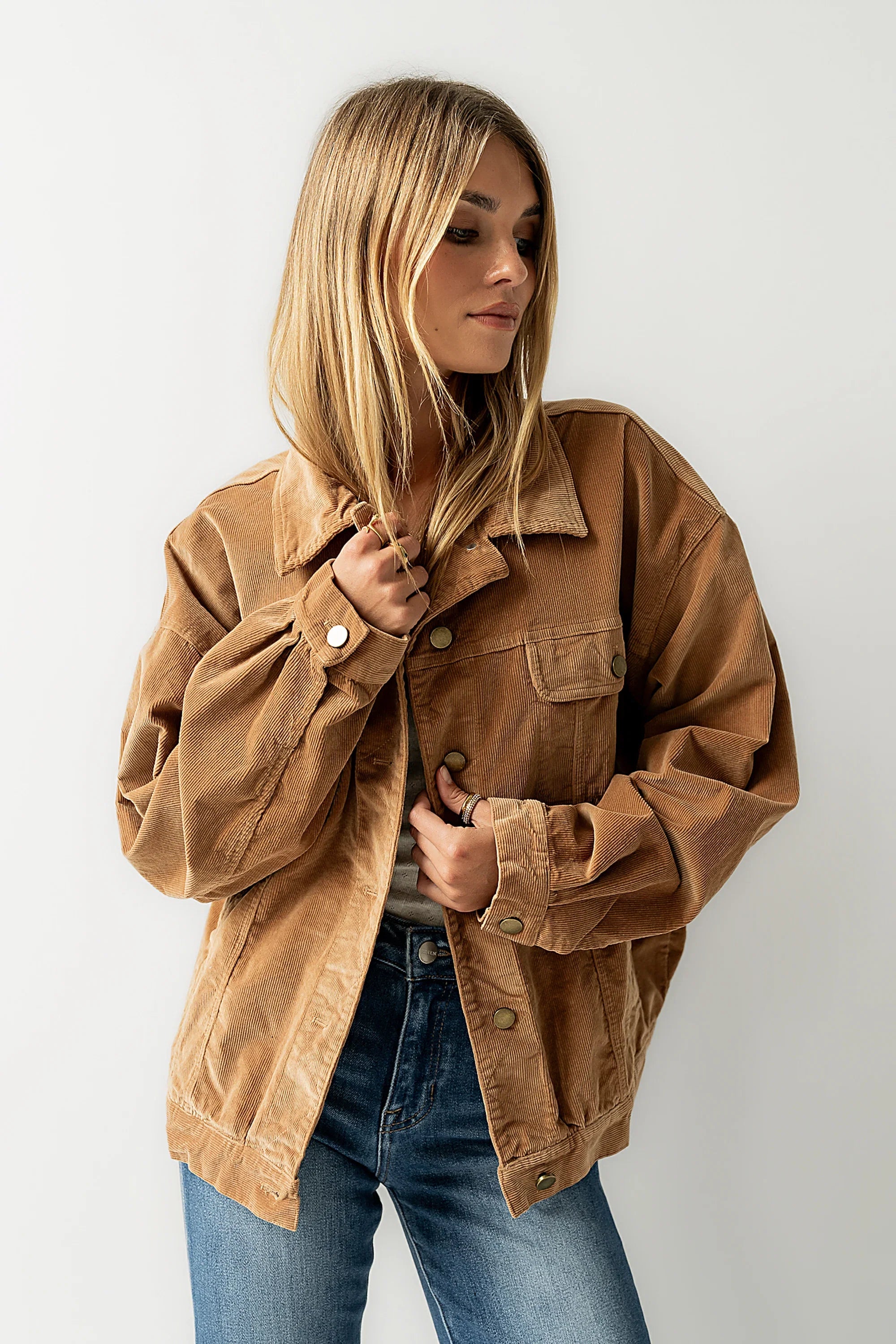 Sarah Corduroy Jacket in Camel FINAL SALE