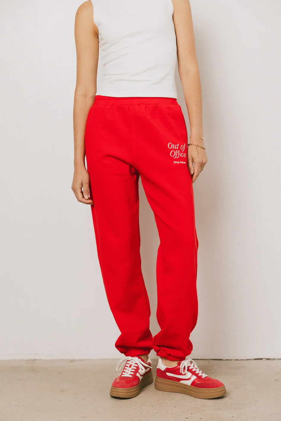 Out Of Office Sweatpants in Red FINAL SALE