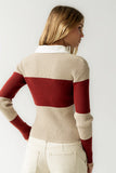 Wrenley Striped Sweater in Rust FINAL SALE