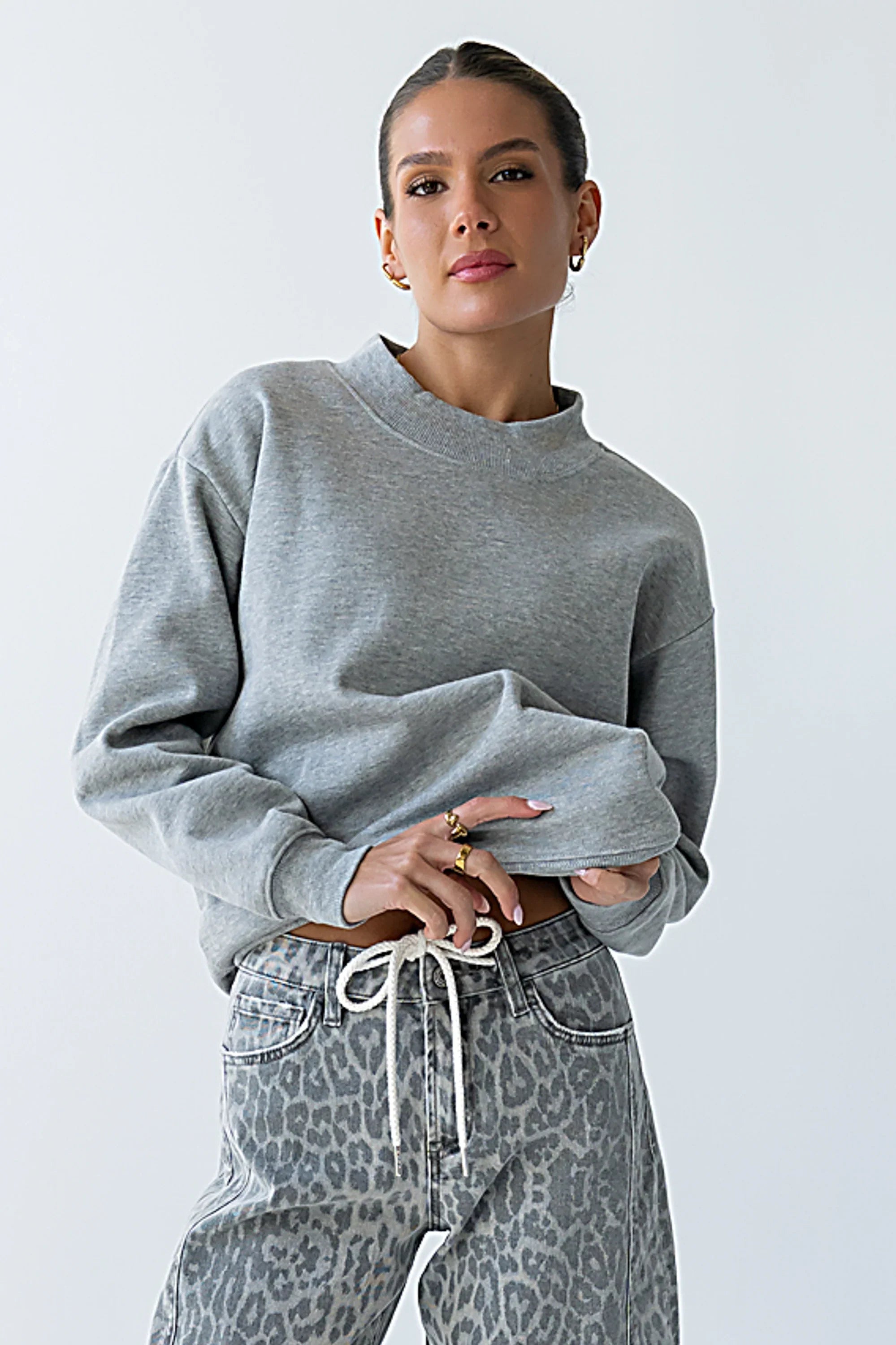 Marie Oversized Sweatshirt in Grey