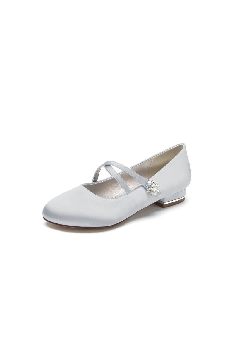 Flats with Rhinestone Buckle Party