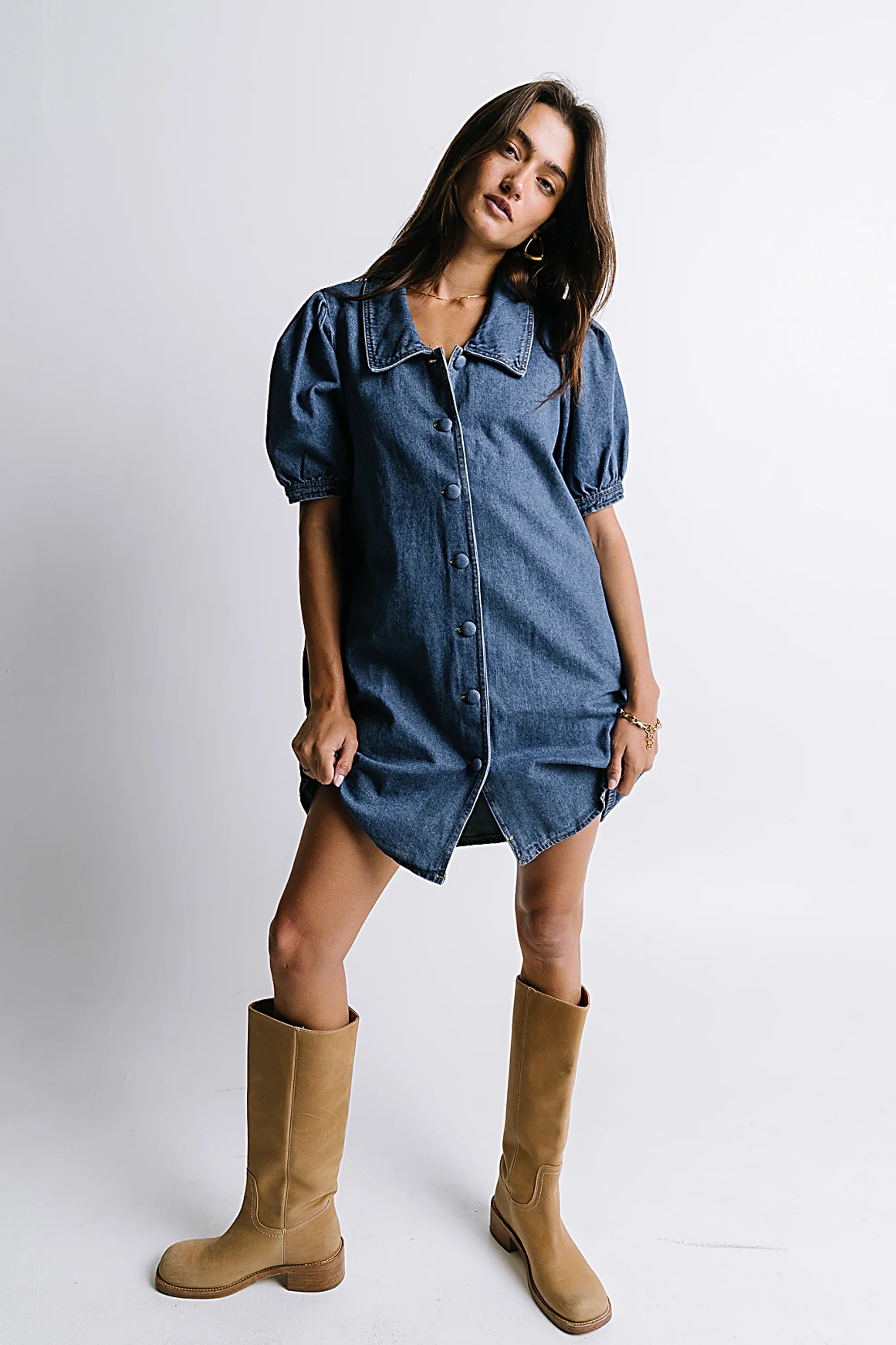 Lola Denim Baby Doll Dress FINAL SALE