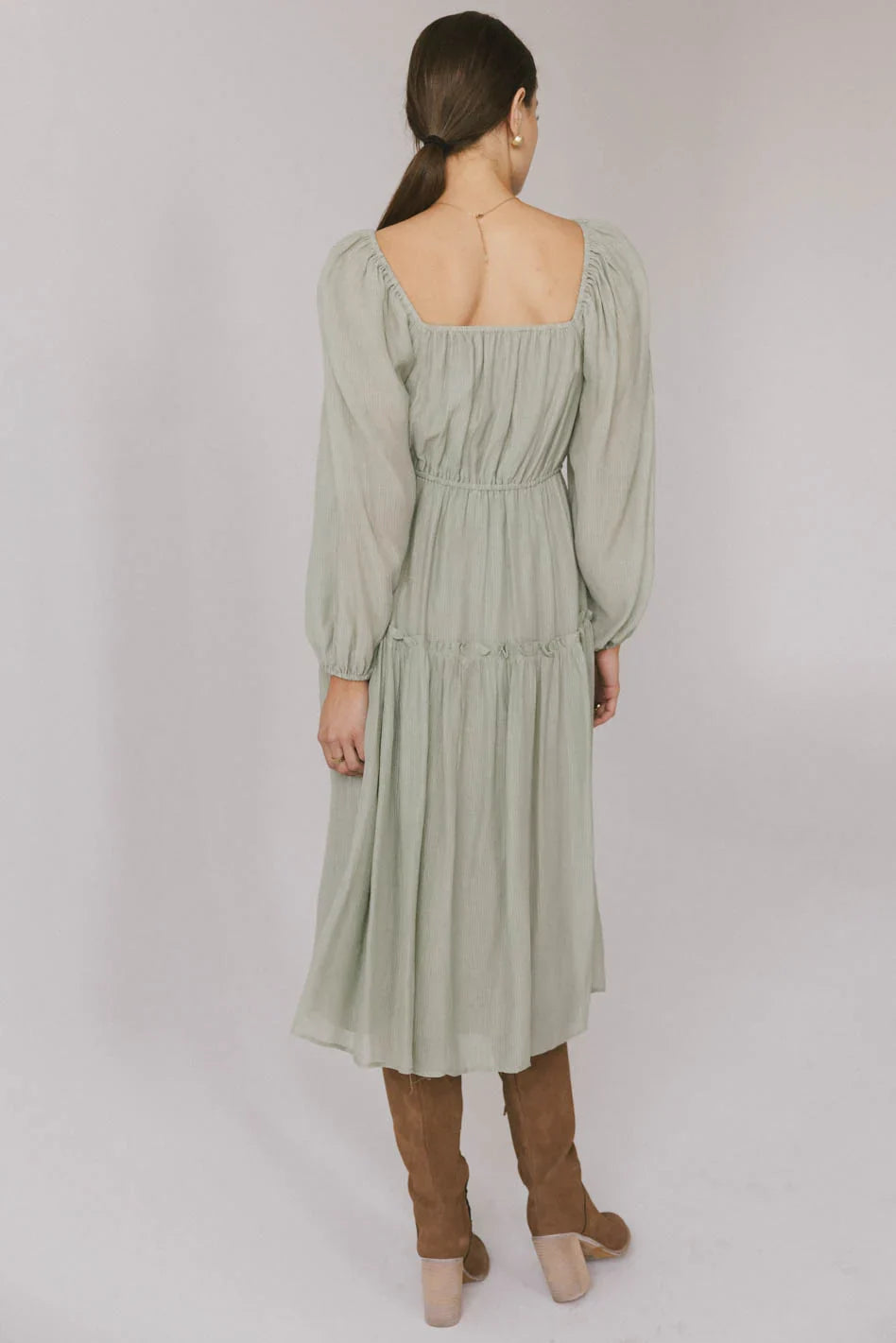 Finnian Midi Dress in Sage FINAL SALE