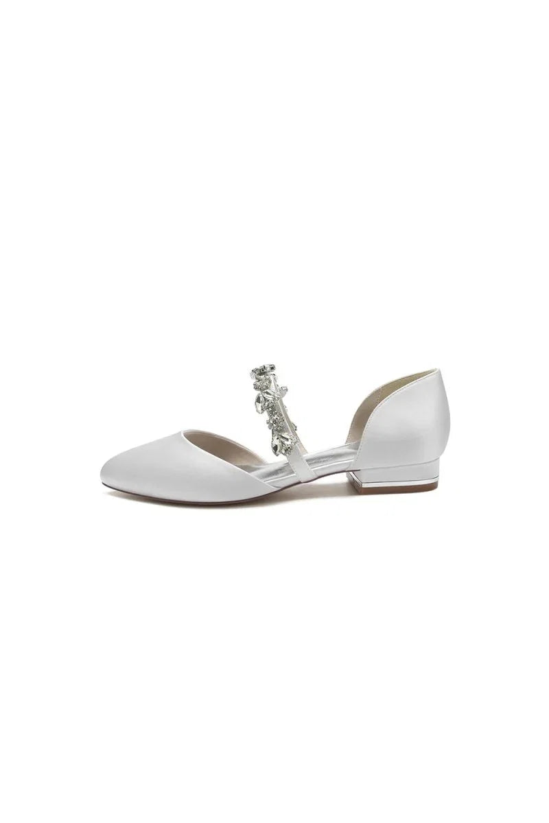 Flats with Rhinestone embellished Strap Party