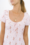 Harvey Floral Mini Dress in Pink