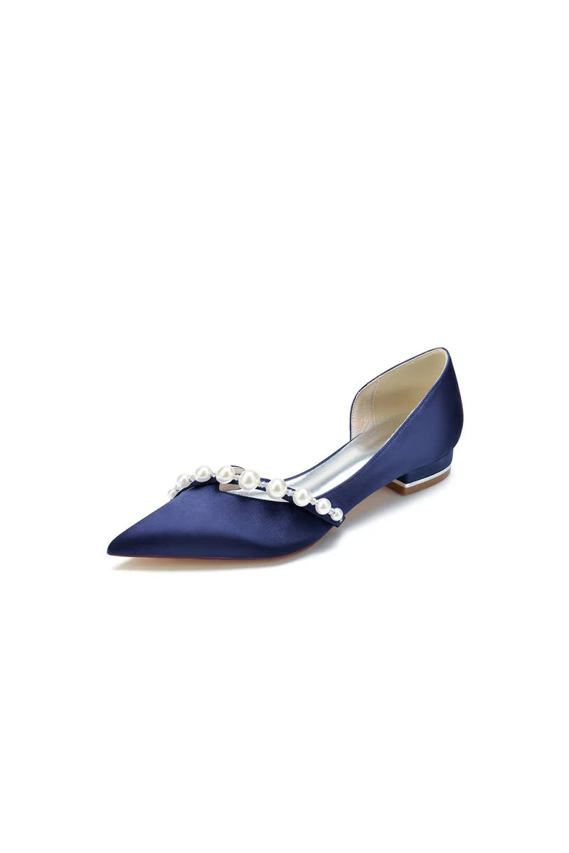 Pearl Pointed Toe Kitten Heels