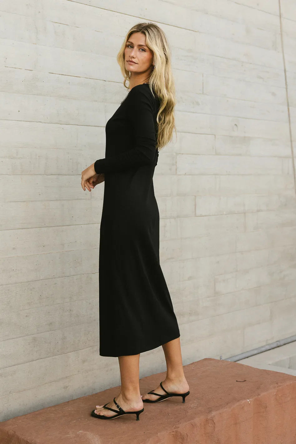 Hollis Ribbed Dress in Black FINAL SALE