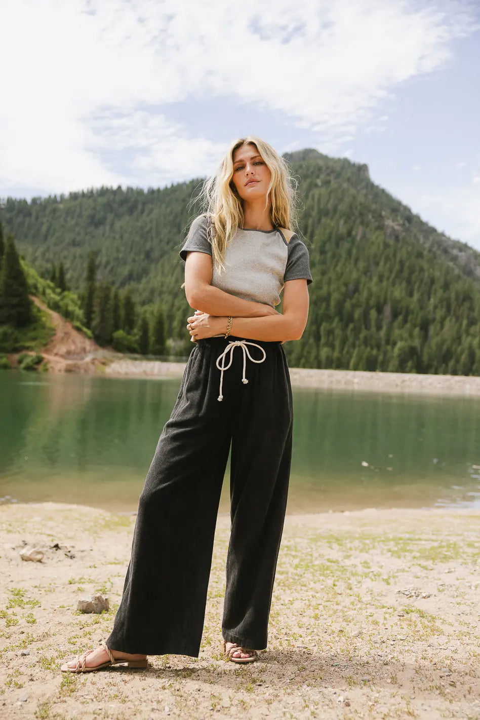 Nico Wide Leg Pants in Black FINAL SALE