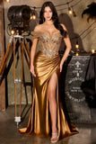 Channing Gown Fitted Dress with Crystal Bodice