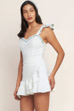SWEETEST MOMENT WOVEN SKORT ROMPER