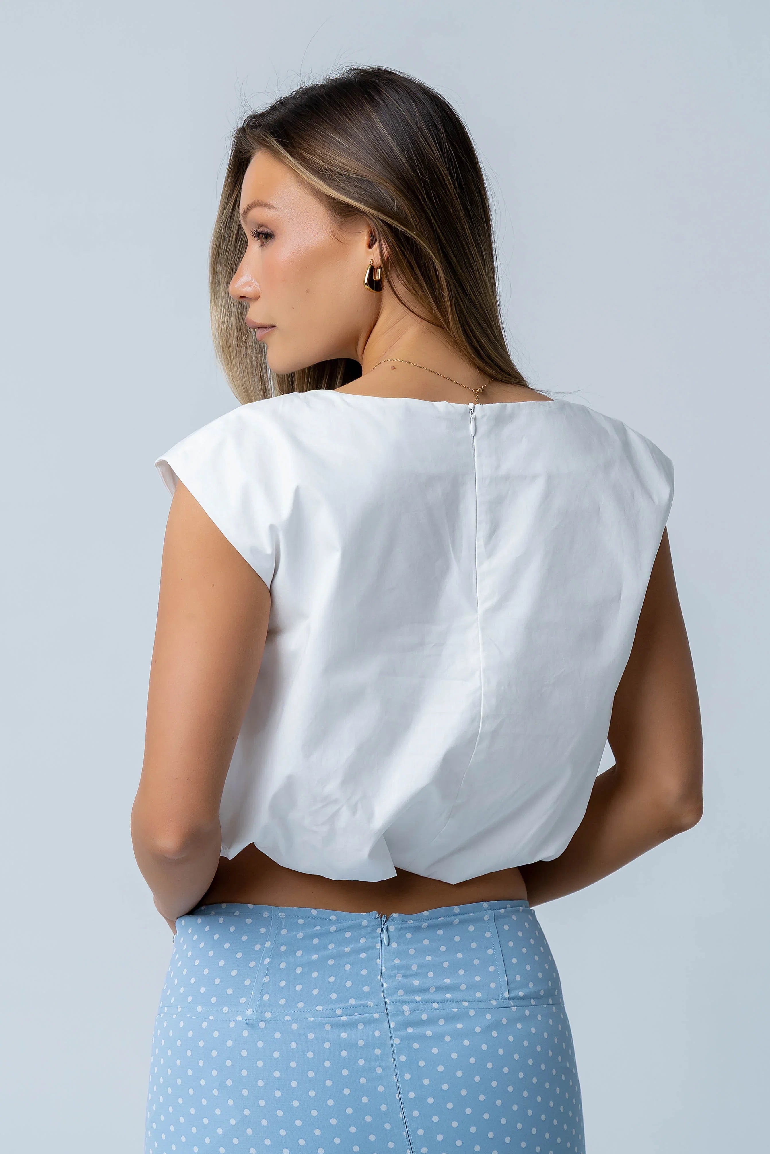 Rich Bubble Top in Off White