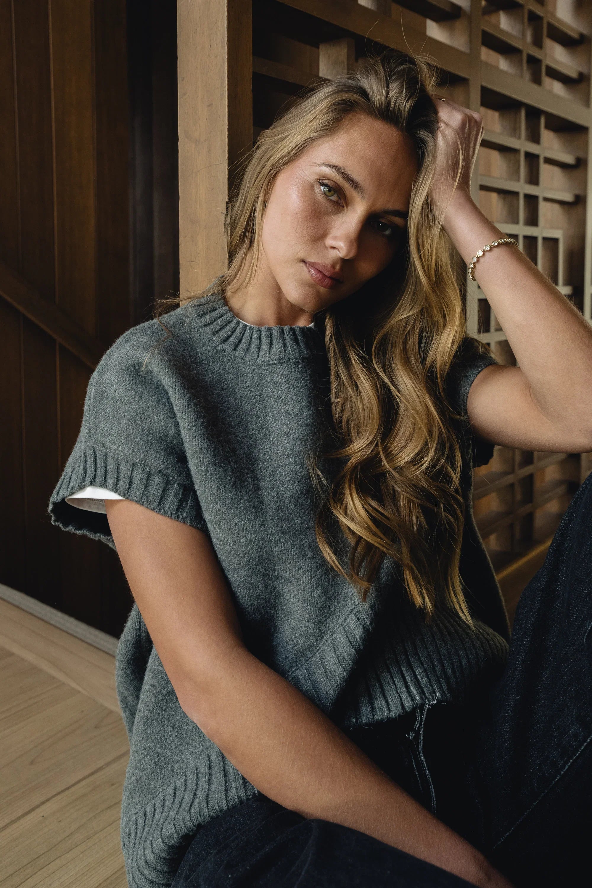 Paloma Knit Sweater in Grey