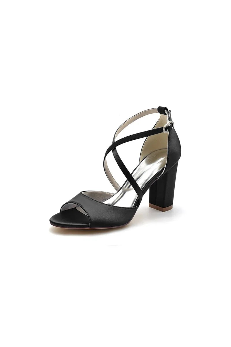 Peep Toe Cross Strap High Heels Party Shoes