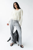 Willow Slim Straight Trouser in Grey