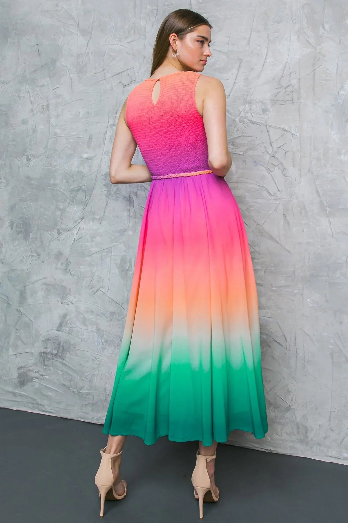 CATER TO YOU MULTI COLOR MIDI DRESS