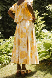 Saffron Floral Midi Skirt FINAL SALE
