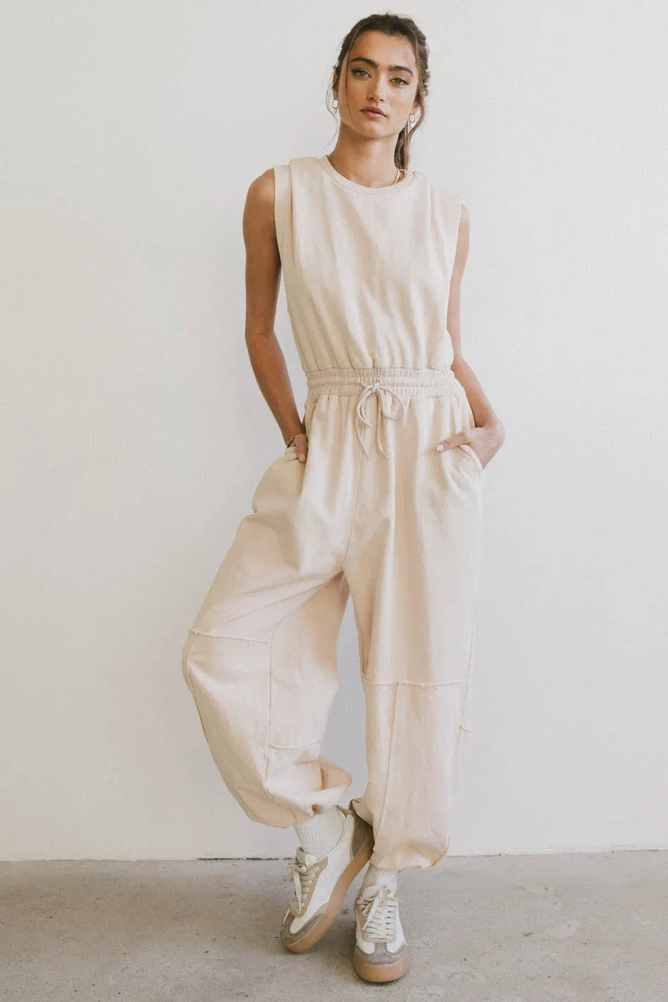 Weekend Warrior Jumpsuit in Ivory FINAL SALE
