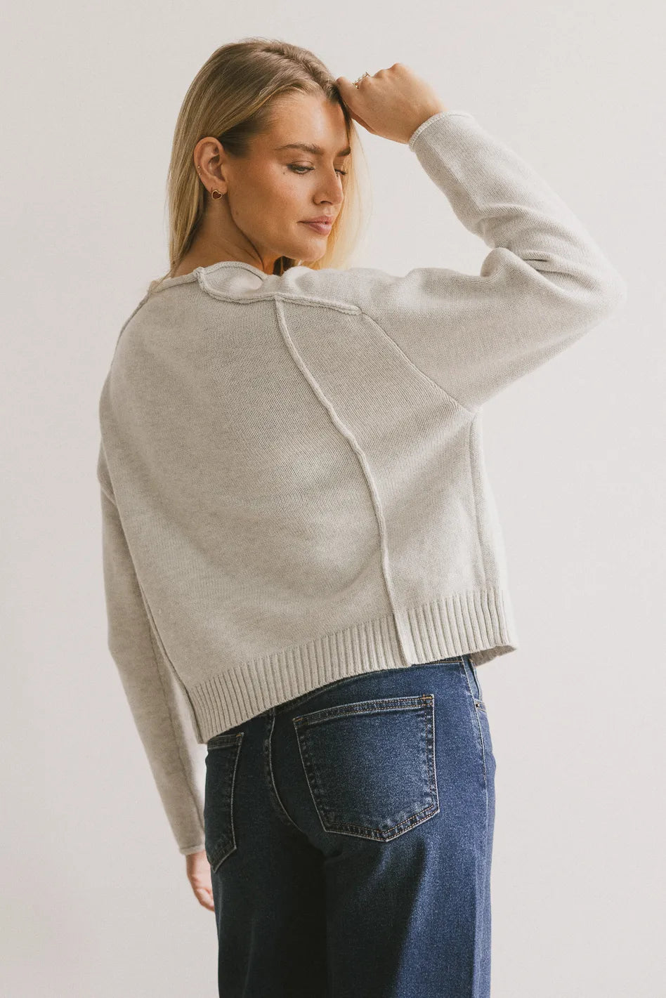 Leander Knit Sweater in Grey FINAL SALE
