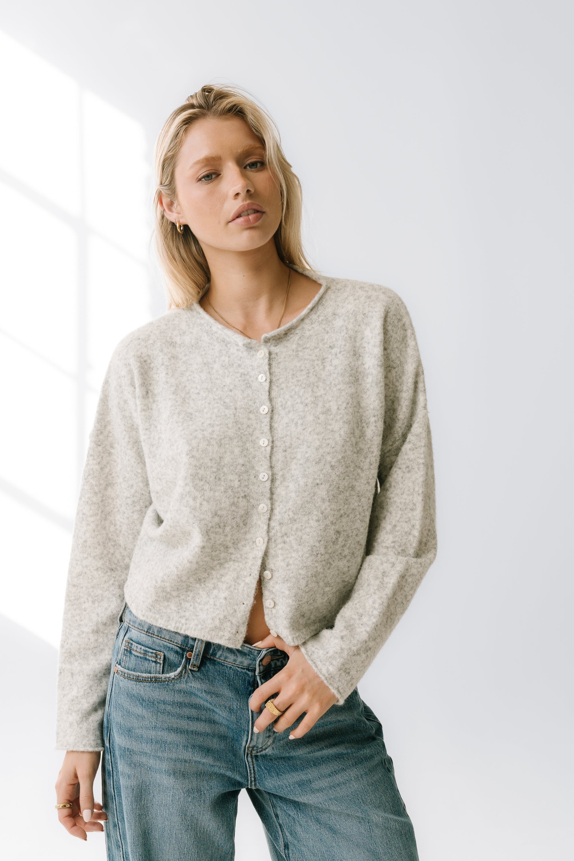 Maci Cardigan in Grey FINAL SALE
