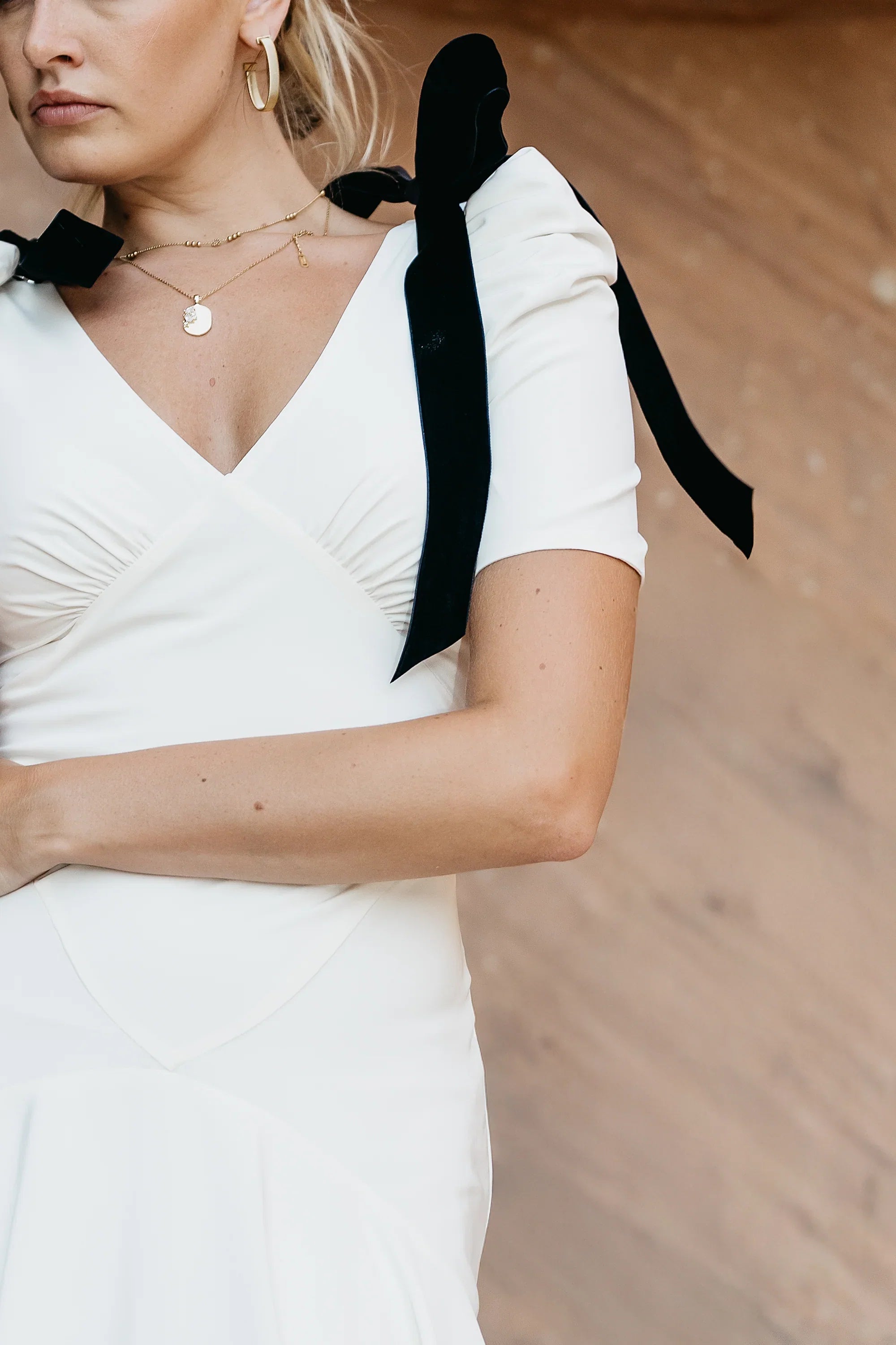 Nellie Drop Waist Maxi Dress in Cream
