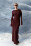 Torrey Maxi Dress in Red Brown