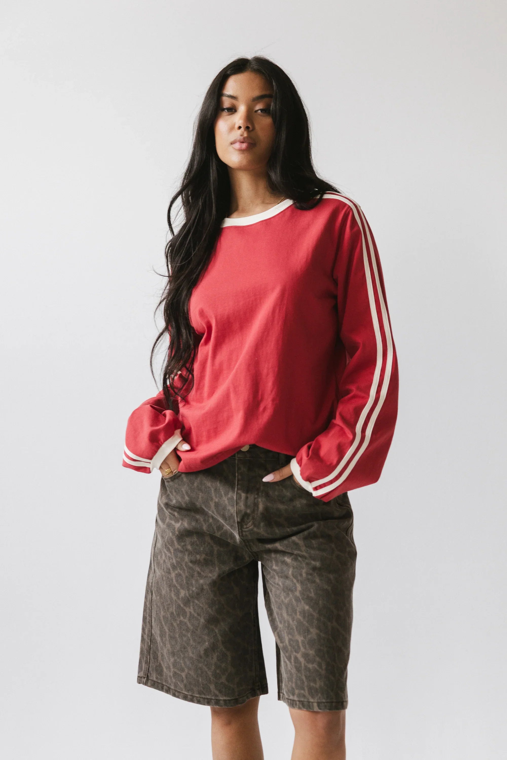 Romy Striped top in Red FINAL SALE