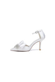 Pointed Toe With Rhinestone Stiletto Heels