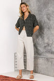 Xiomara Floral Button Up in Black FINAL SALE
