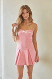 Loren Bow Fit and Flare Mini Dress