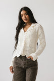 Mary Crochet Cardigan in Off White FINAL SALE