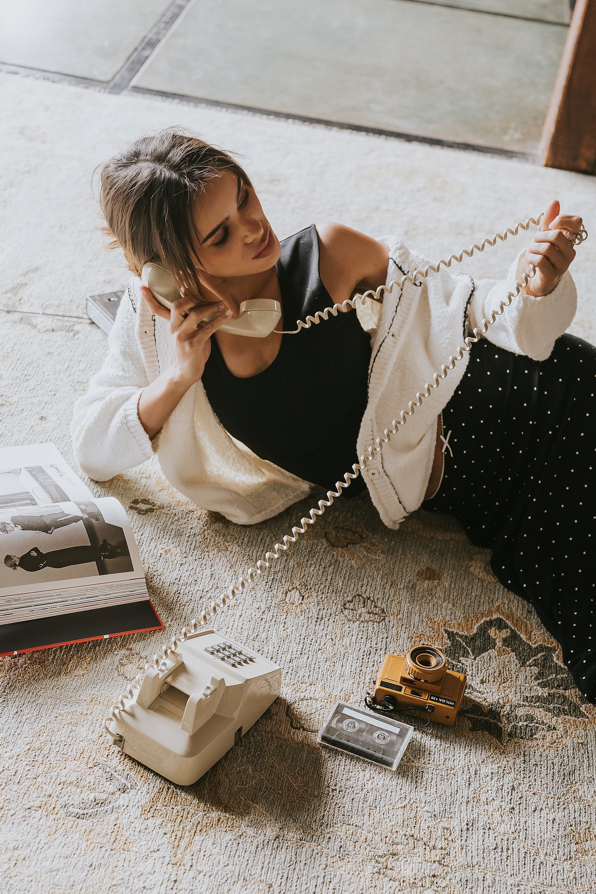 Mindi Contrast Sweater in Off White