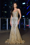Lyra Gown Gold Mist FITTED FLORAL GLITTER PRINT CORSET GOWN